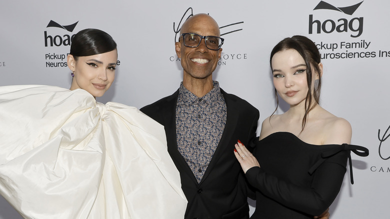 Sofia Carson, Victor Boyce, and Dove Cameron smiling