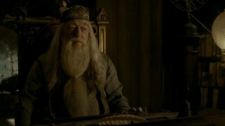 Professor Dumbledore in his study