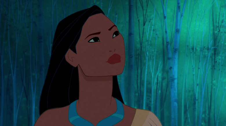 Pocahontas talking to John Smith