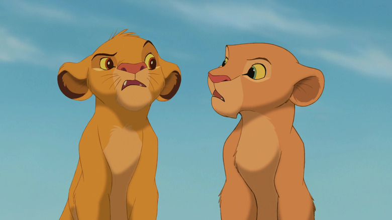 Simba and Nala being confused