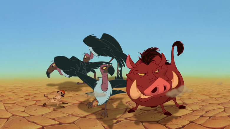 Timon and Pumbaa bowling for buzzards