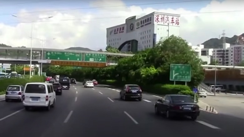 Cars driving on highway