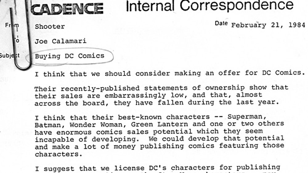 Jim Shooter memo