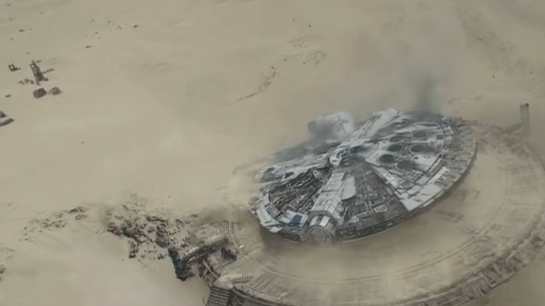 Damaged Falcon on ground