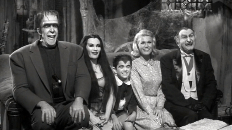 The Munsters family all laughing