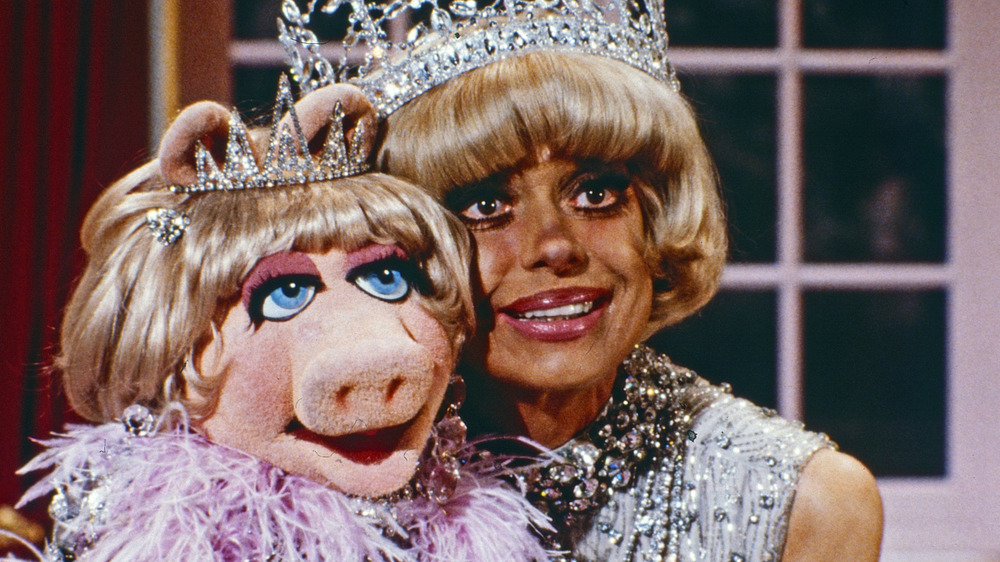 Miss Piggy and Carol Channing smiling