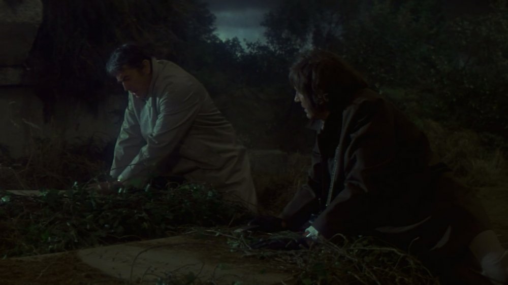 Gregory Peck and David Warner in The Omen 