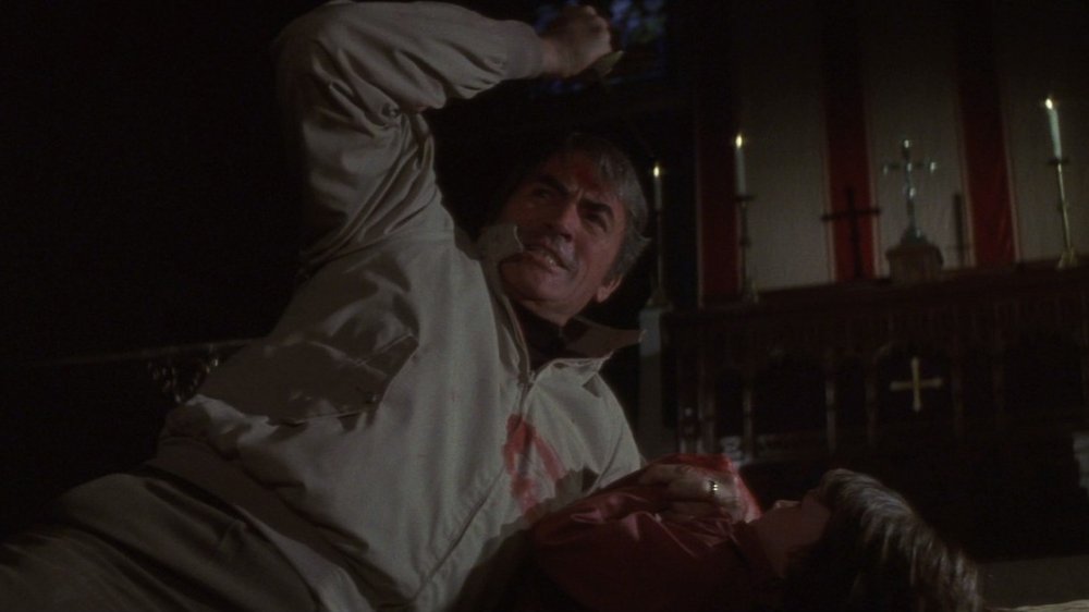 Gregory Peck and Harvey Spencer Stephens in The Omen