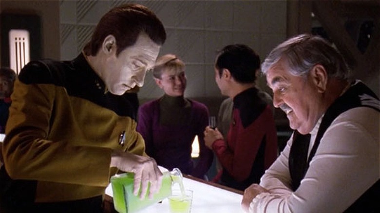 Data pours a drink