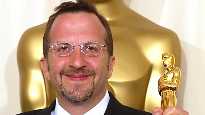 Producer Aron Warner with the Oscar for Shrek