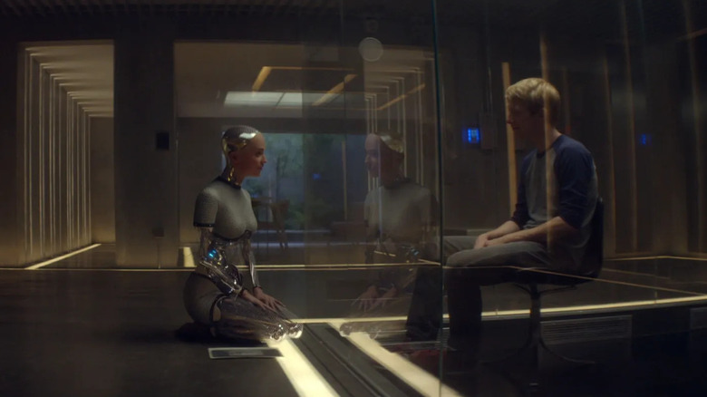 Domhnall Gleeson and Alicia Vikander in Ex Machina