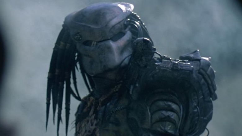 The Predator with its helmet on