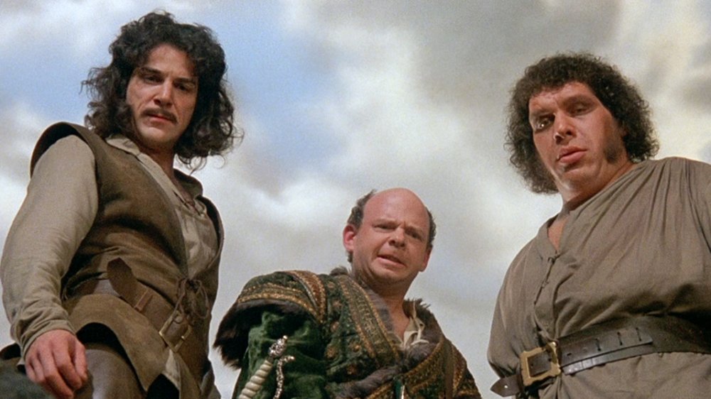 Mandy Patinkin as Inigo, Wallace Shawn as Vizzini and Andre the Giant as Fezzik in The Princess Bride