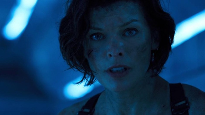 Milla Jovovich looking concerned