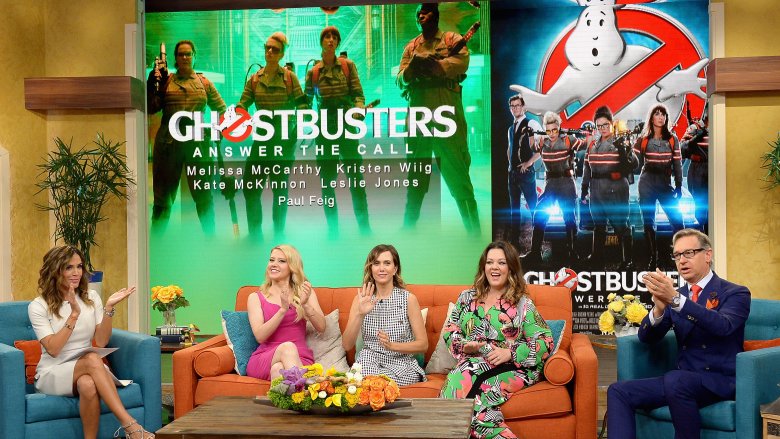 Paul Feig and the cast of Ghostbusters