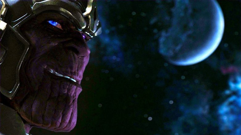 The profile of Thanos from the mid-credits scene of Avengers