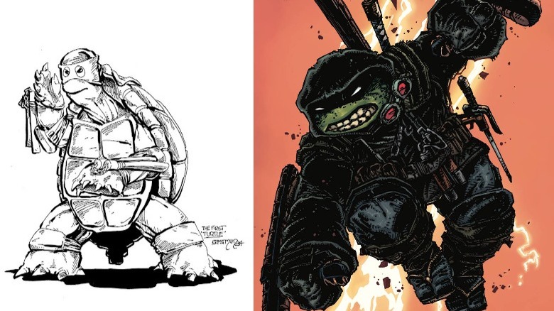 Michelangelo as first turtle and last ronin