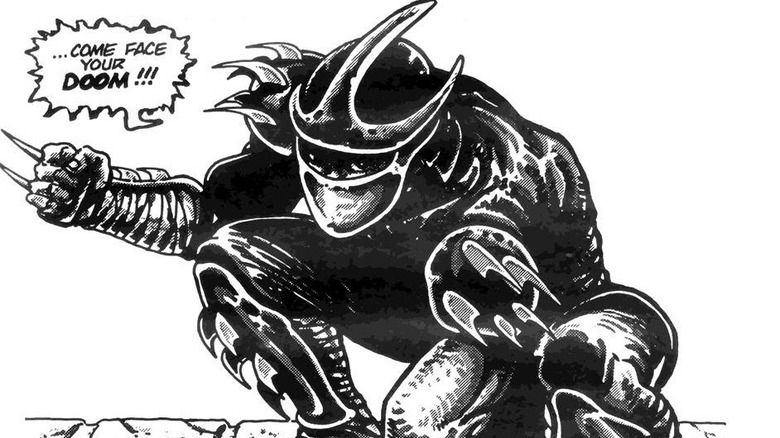 Shredder's first appearance in TMNT comics