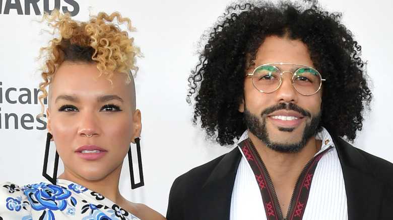 Emmy Raver-Lampman and Daveed Diggs on red carpet