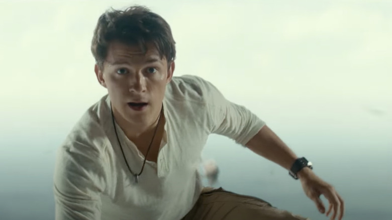 Tom Holland spying something troubling Uncharted