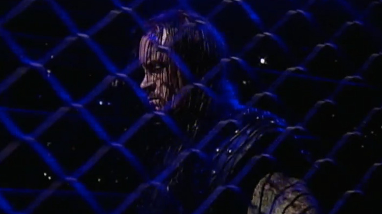 Undertaker entering Hell in a Cell for the first time