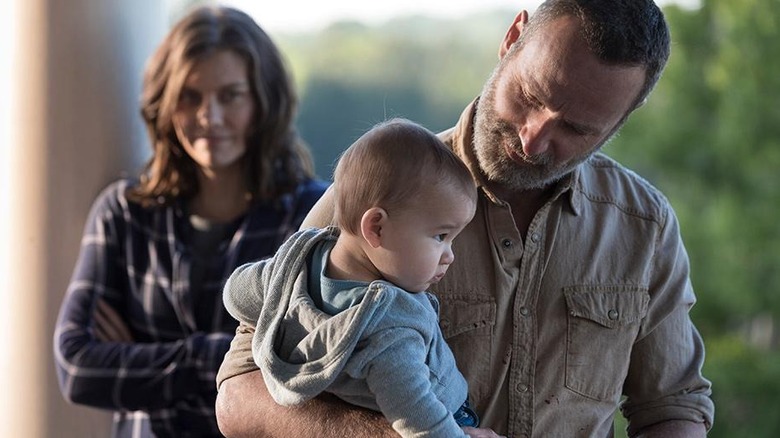 Rick Grimes with child