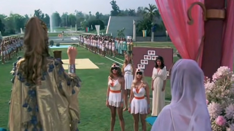 Amazons stand in ceremony in Paradise garden