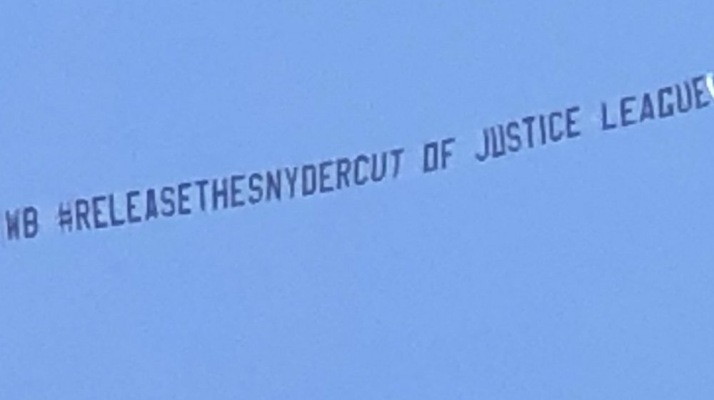 Snyder Cut banner at Comic-Con