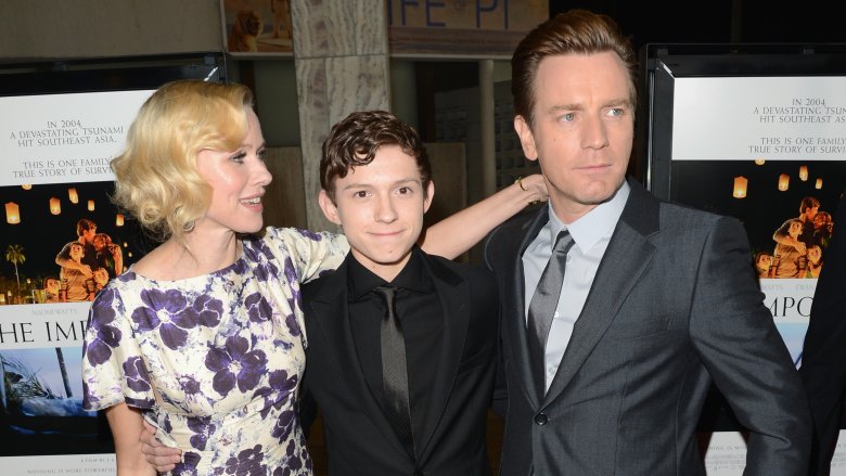 Tom Holland, Naomi Watts, and Ewan McGregor