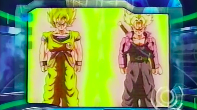 Goku and Trunks power up