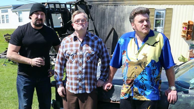 Trailer Park Boys standing around