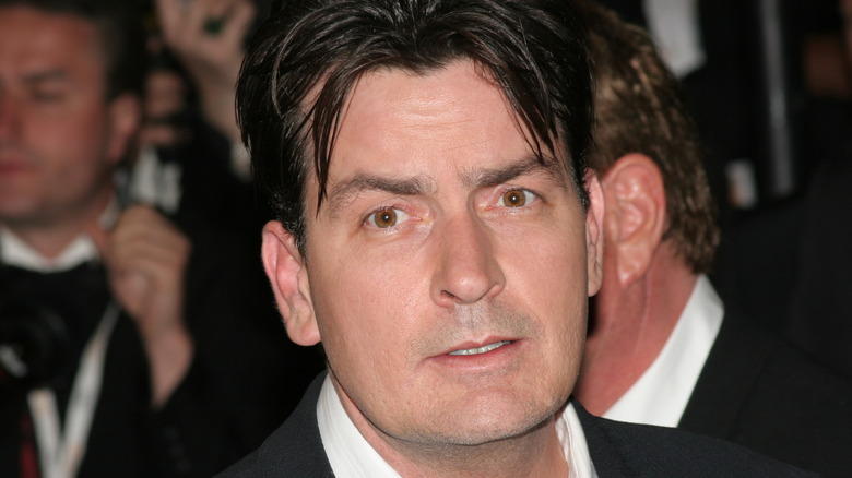 Charlie Sheen at a film premiere