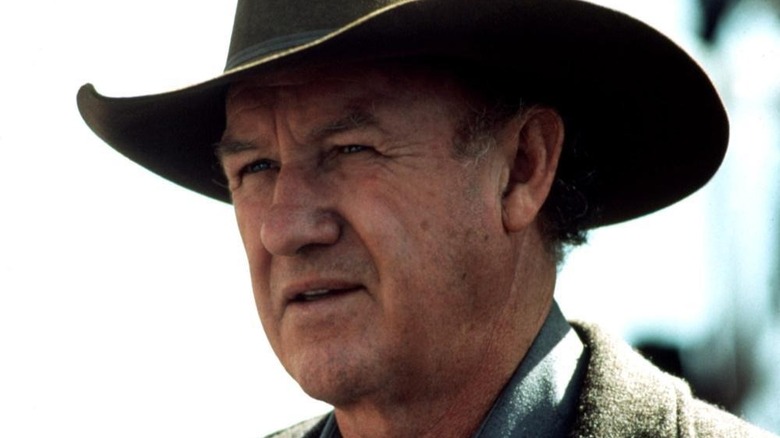 Gene Hackman in a cowboy hat 