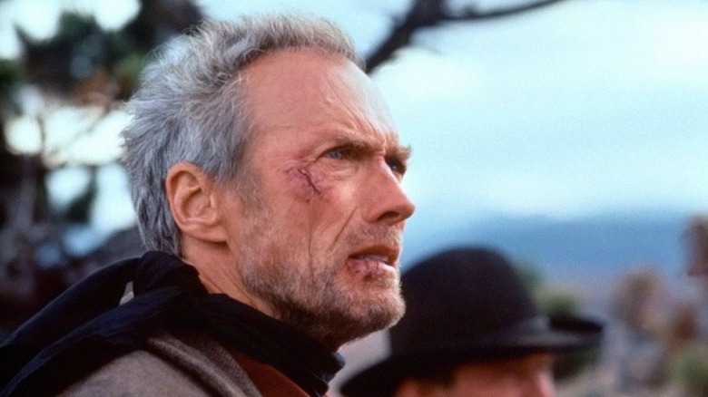 Clint Eastwood with scar on his face 