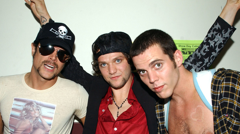 Johnny Knoxville, Bam Margera, and Steve-O in 2003