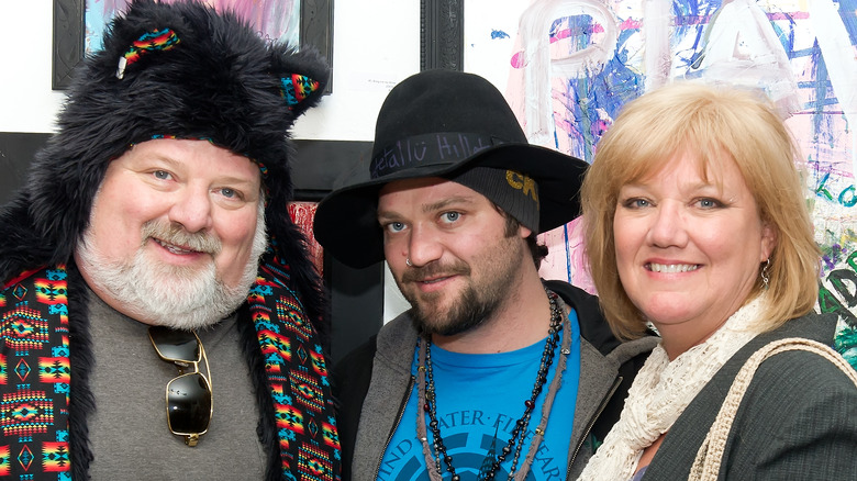 Bam Margera with parents Phil and April Margera