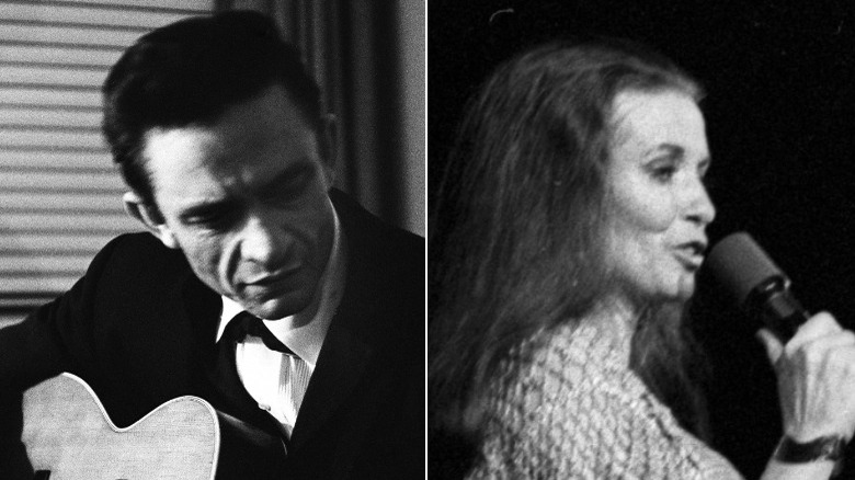 Johnny and June Cash perform