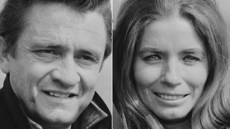 Johnny and June Carter Cash smile