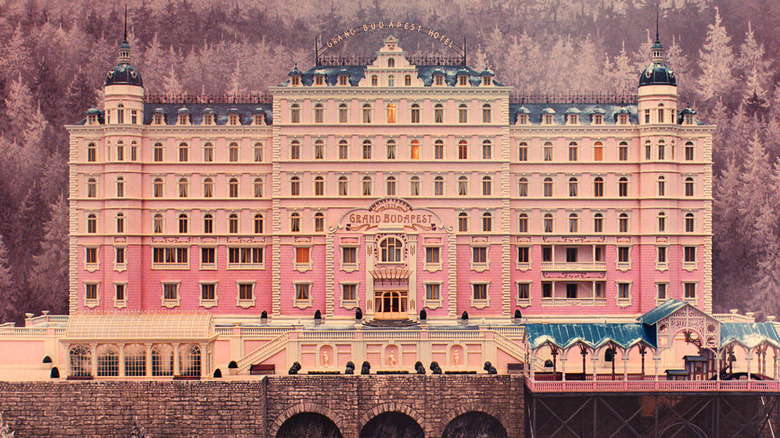 close up of model Grand Budapest Hotel