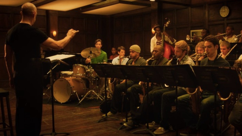 Fletcher conducting students in classroom