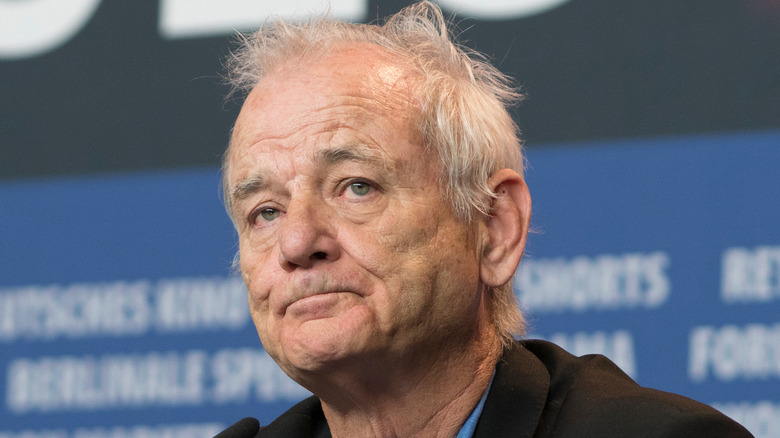 Bill Murray answering questions in panel