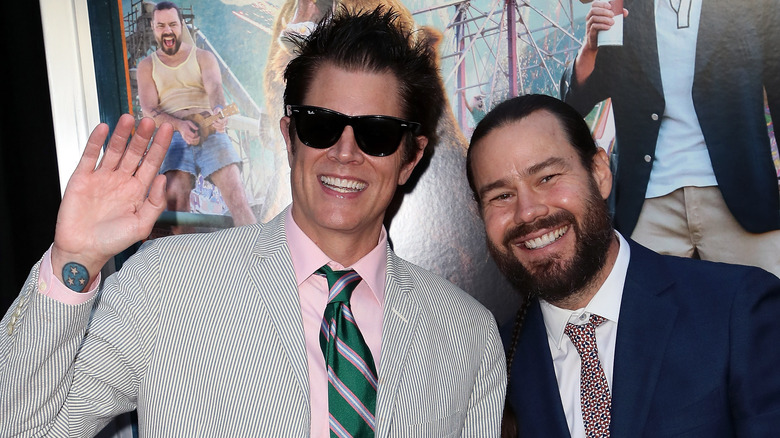 Johnny Knoxville and Chris Pontius smiling