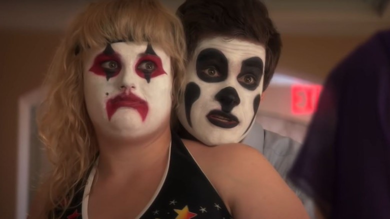 Rebel Wilson and Adam DeVine with painted faces