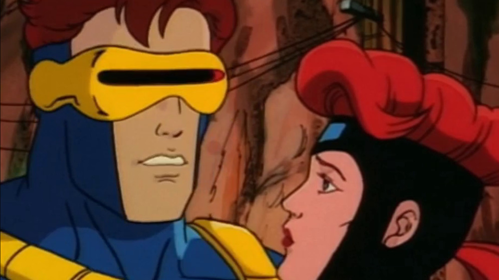 Cyclops and Jean Grey embrace