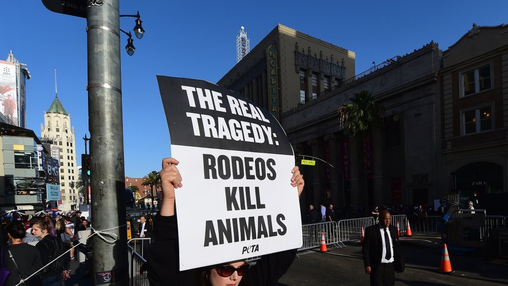 A PETA protester 