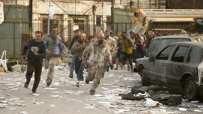 Zombie horde running