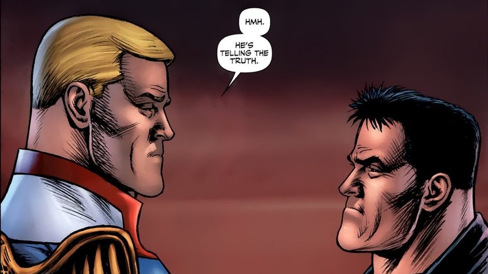 Homelander and Billy Butcher in The Boys by Garth Ennis and Darick Robertson