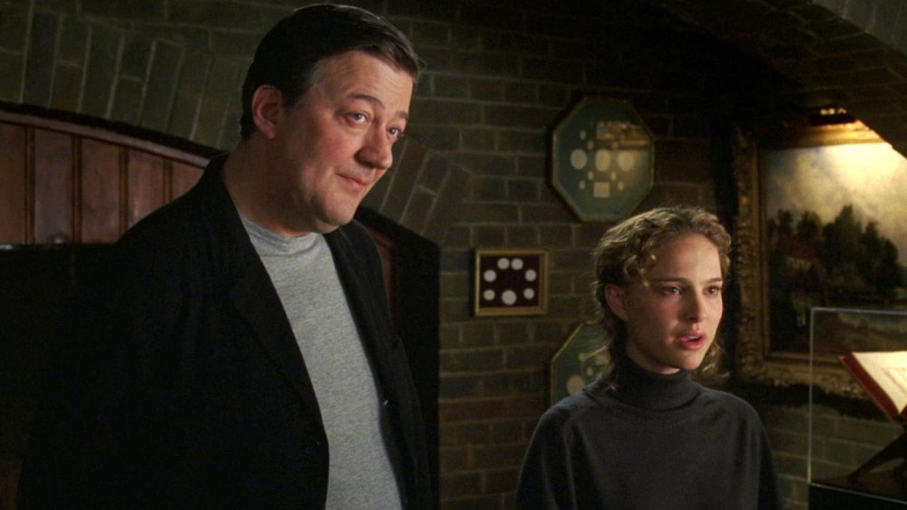 Stephen Fry and Natalie Portman in V for Vendetta