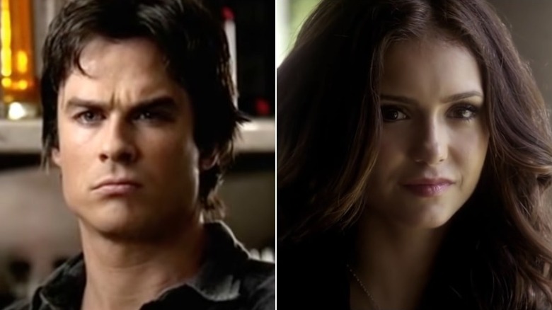 Damon and Katherine looking smug