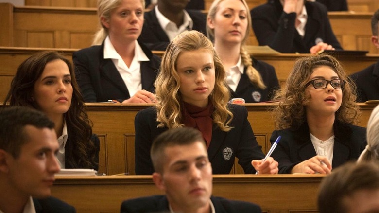 Rose, Lissa, and Natalie in lecture hall